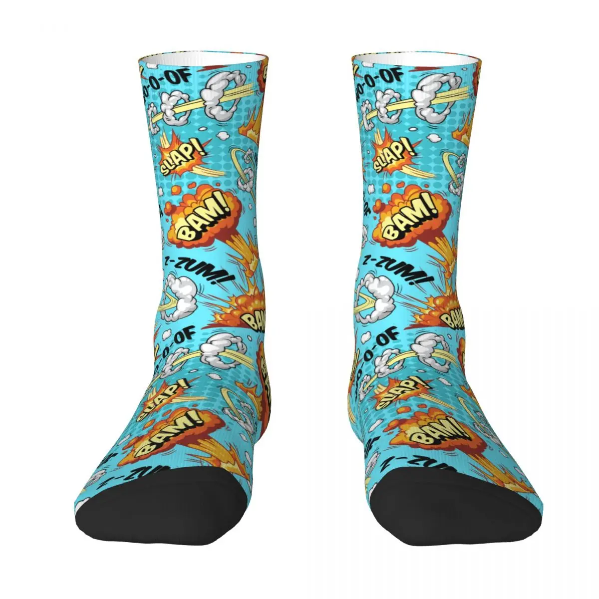 

Cool Retro Comic Bright Art Sock Socks Men Women Polyester Stockings Customizable Hip Hop