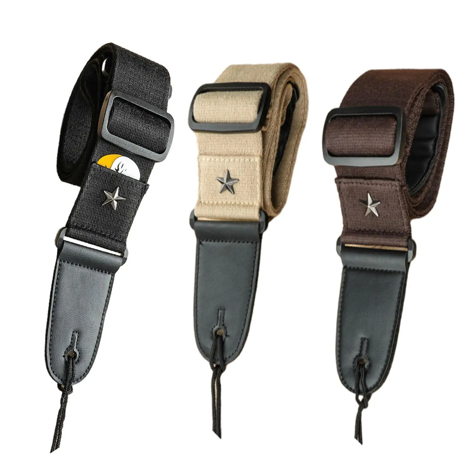 Ремешок для гитары, ремешок для гитары/баса, из хлопчатобумажной ткани, регулируемый наплечный ремешок для классических гитар, мандолинов, басов, гитар