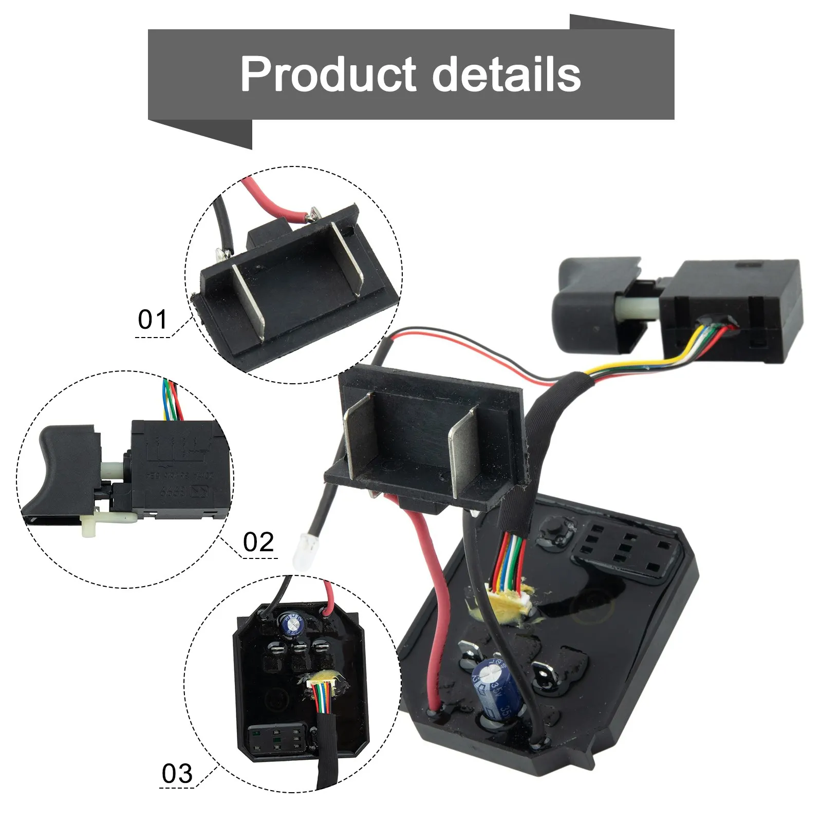 Suitable For 2106/161/169 Brushless Electric Wrench Drive Control Board+switch 5.2*6.2CM Quality Tool Accessories
Suitable For 2106/161/169 Brushless Electric Wrench Drive Control Board+switch 5.2*6.2CM Quality Tool Accessories