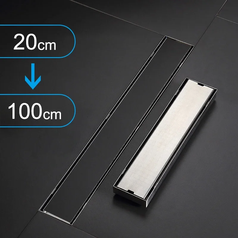 20-100cm Invisible Side Outlet Floor Drain Silver Stainless Steel Bathroom Shower Drainage Rectanle Waste Drain Strainer
20-100cm Invisible Side Outlet Floor Drain Silver Stainless Steel Bathroom Shower Drainage Rectanle Waste Drain Strainer
