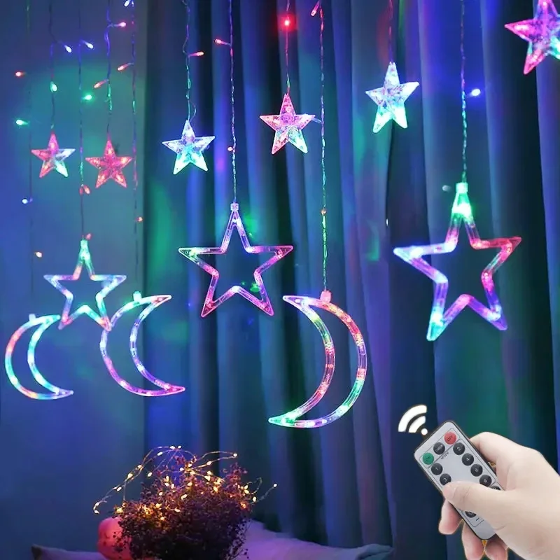 Moon Star Christmas Ramadan New Year Decoration 2023 Festoon led Fairy String lights Garland Curtain For Room Wedding Home Decor
Moon Star Christmas Ramadan New Year Decoration 2023 Festoon led Fairy String lights Garland Curtain For Room Wedding Home Decor