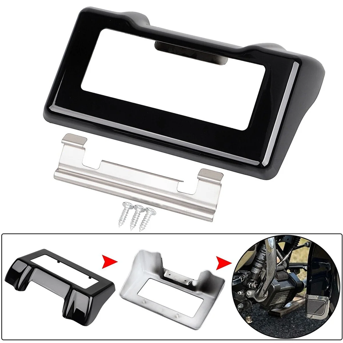 Gloss Black Oil Cooler Cover for Harley Touring and Trike FLHT FLHR FLTR FLHX 2011-2016
Gloss Black Oil Cooler Cover for Harley Touring and Trike FLHT FLHR FLTR FLHX 2011-2016