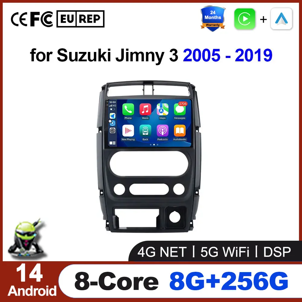 for Suzuki Jimny 3 2005 - 2019 Wireless Carplay Auto Car Stereo GPS Multimedia Video Player Moniter Radio Android 14 Cooling Fan
for Suzuki Jimny 3 2005 - 2019 Wireless Carplay Auto Car Stereo GPS Multimedia Video Player Moniter Radio Android 14 Cooling Fan