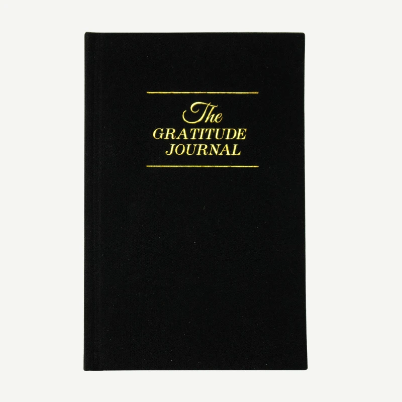 

A5 Gratitude Diary Life Record English Notebook Black and White Bronzing Cover Daily Summary To Enhance Happiness 136x210mm