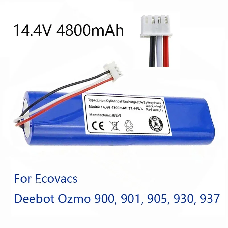 100% novo 14,4 v 4800mah Robo аспиратор для пыли батарея Для ecovacs deebot ozmo 900, 901, 905, 930, 937
100% novo 14,4 v 4800mah Robo аспиратор для пыли батарея Для ecovacs deebot ozmo 900, 901, 905, 930, 937