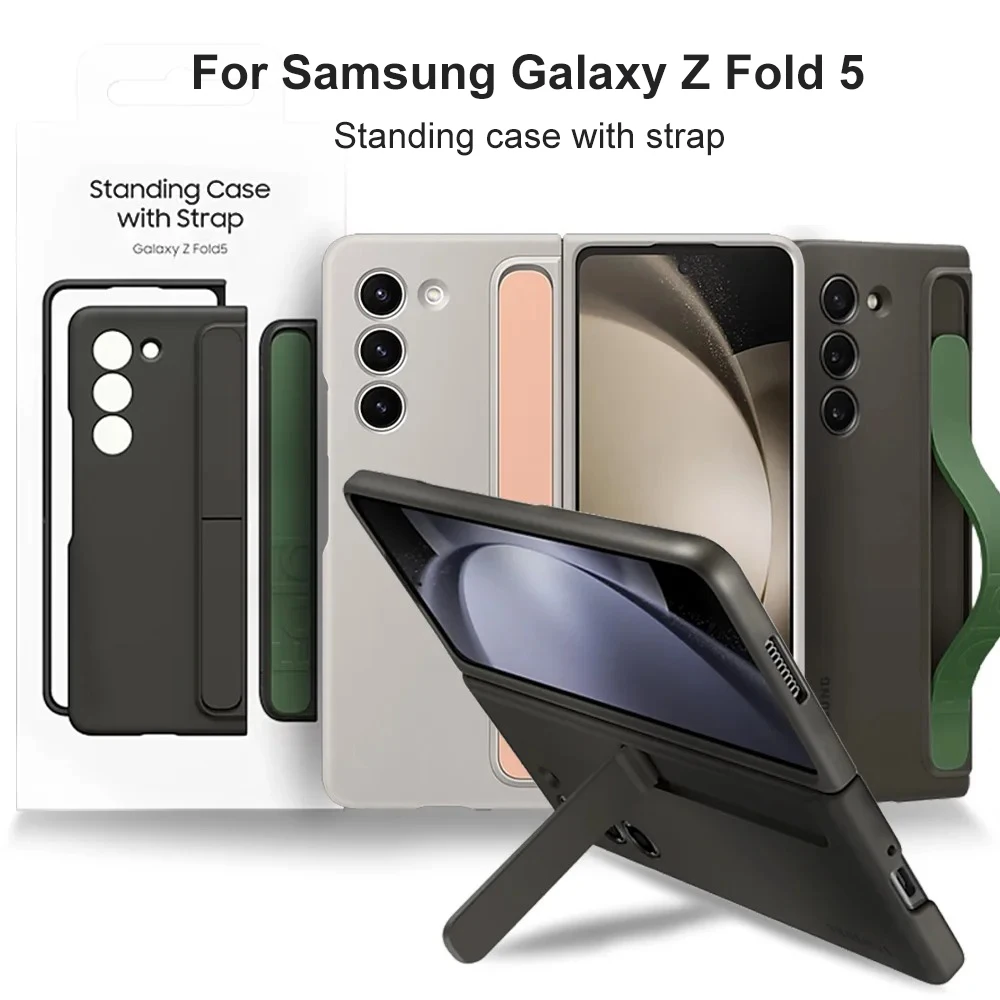 

Original For Samsung Galaxy Z Fold5 Standing Case with Strap Protective Cover For Samsung Galaxy Z Fold 5, EF-MF946