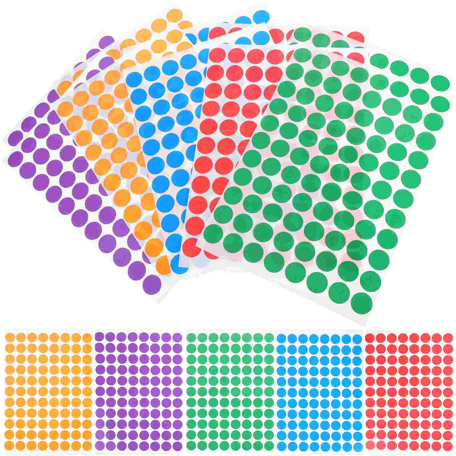 15 Sheets of Dot Stickers Gifts Round Stickers Compact Circle Stickers Dot Label Stickers 
15 Sheets of Dot Stickers Gifts Round Stickers Compact Circle Stickers Dot Label Stickers