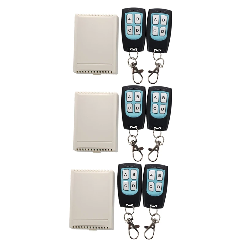 DC 12V 4 Channel 200M Wireless RF Remote Control Switch 6 Transmitter + Receiver
DC 12V 4 Channel 200M Wireless RF Remote Control Switch 6 Transmitter + Receiver
