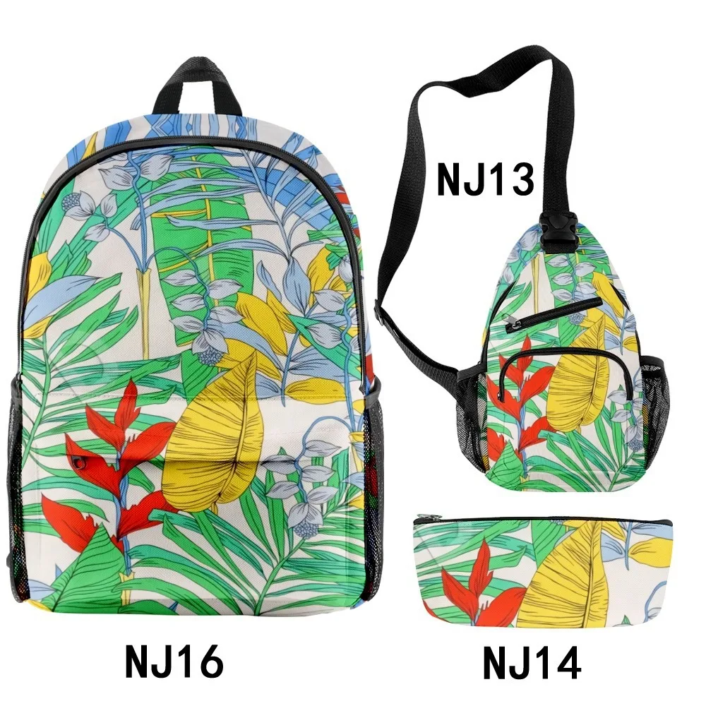 

Fashion Youthful Funny Creative Maple Leaf 3pcs/Set Backpack 3D Print Bookbag Laptop Daypack Backpacks Chest Bags Pencil Case