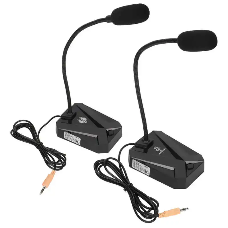 

MK10 Basic Microphone 3.5mm Plug Desktop Computer Laptop Microphone for Live-Streaming Karaoke Home Conference Game Chat