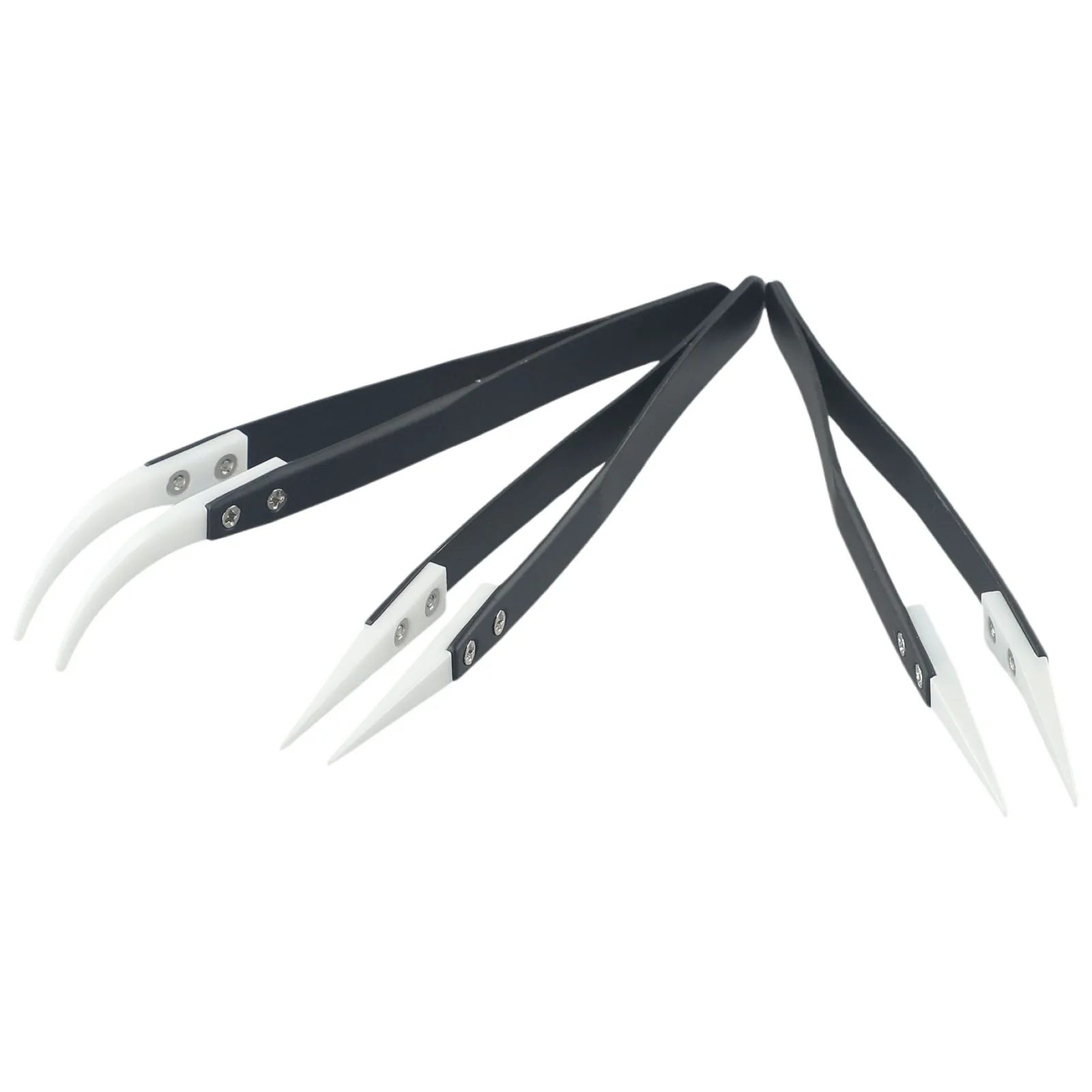 3pcs Ceramic Tweezers Anti-Static Reverse Tweezers Heat Resistant Soldering Tweezers Precision Instruments Hand Tools
3pcs Ceramic Tweezers Anti-Static Reverse Tweezers Heat Resistant Soldering Tweezers Precision Instruments Hand Tools