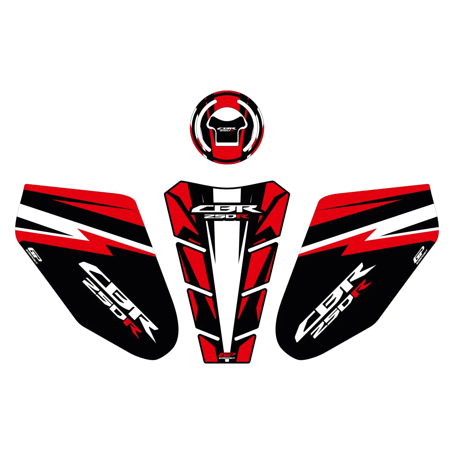 GP Kompozit For CBR 250 2011-2012 Compatible Tank Pad Red Sticker Motorcycle Designing Accessory
GP Kompozit For CBR 250 2011-2012 Compatible Tank Pad Red Sticker Motorcycle Designing Accessory