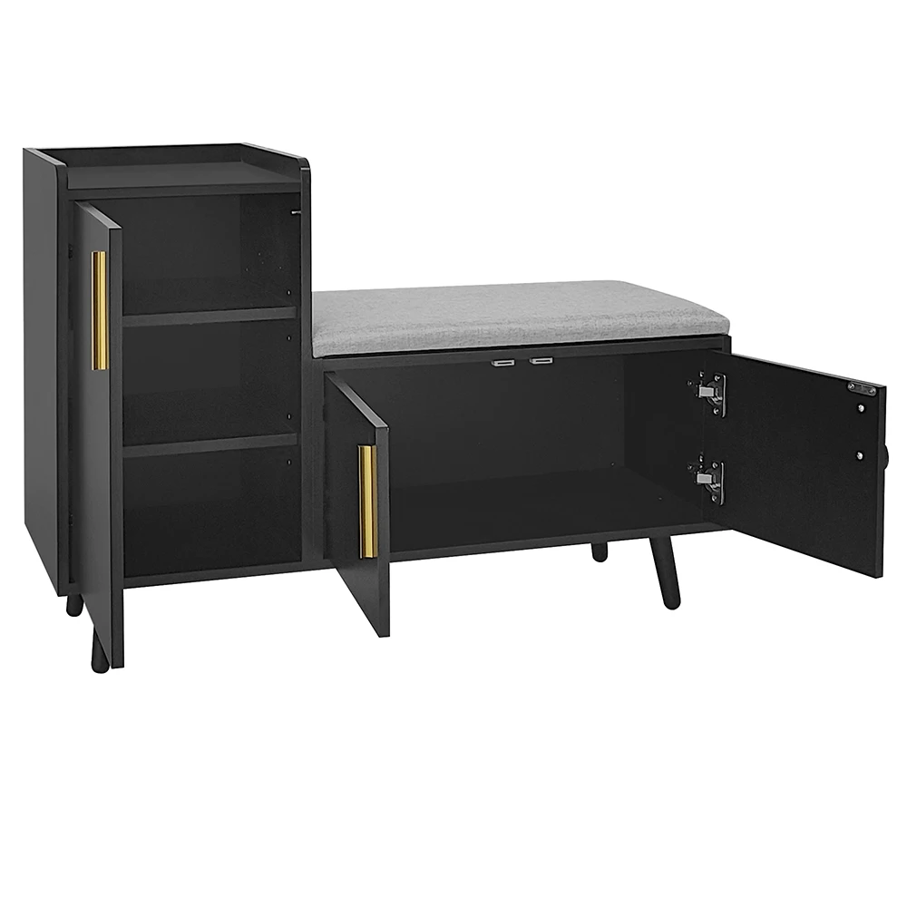 COMHTOM Modern Shoe Bench With Asymmetric Metal Handles Sa102c04365164aa2b103192eb304c0d1k