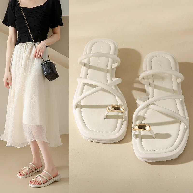 Women's Flip-flops Summer Shoes Slippers Elegant with Low Heels Fashion Comfortable Casual Designer Thick Heel
Women's Flip-flops Summer Shoes Slippers Elegant with Low Heels Fashion Comfortable Casual Designer Thick Heel