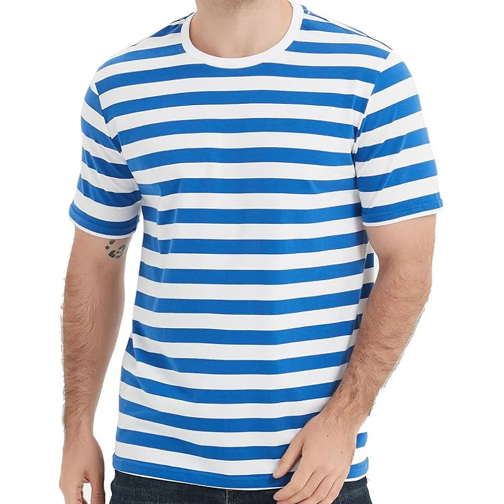 O Neck Top T Shirt Holiday O Neck Polyester Red Short Sleeve Slight Stretch Striped Summer T Shirt Blue Casual
O Neck Top T Shirt Holiday O Neck Polyester Red Short Sleeve Slight Stretch Striped Summer T Shirt Blue Casual