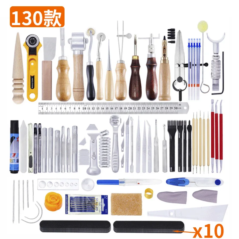 

Leather Craft Package Leather Goods Hand Sewn Set Making Leather Tool Set Combination