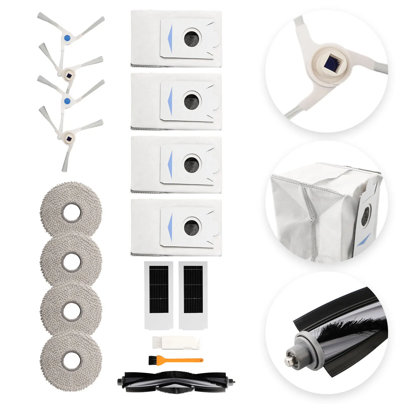17pcs For X2 Main Brush Side Brushes Filters Mop Pads Dust Bags Cleaning Brush For X2 X2Omni X2pro DEX86 Vacuum Cleaner
17pcs For X2 Main Brush Side Brushes Filters Mop Pads Dust Bags Cleaning Brush For X2 X2Omni X2pro DEX86 Vacuum Cleaner