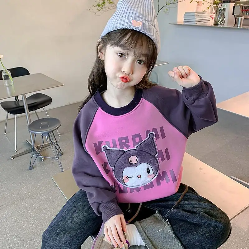 Sanrio Kuromi Anime Children Winter Pure Cotton Plus Velvet Pullover Sweatshirt Cartoon Cute Girl Casual Warm Embroidered Top
Sanrio Kuromi Anime Children Winter Pure Cotton Plus Velvet Pullover Sweatshirt Cartoon Cute Girl Casual Warm Embroidered Top