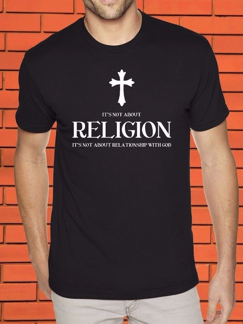 

Мужская футболка с изображением религии, поклонения, веры, Иисуса, христианских подарков Футболки с коротким рукавом из 100% хлопка в повседневном стиле свободного кроя