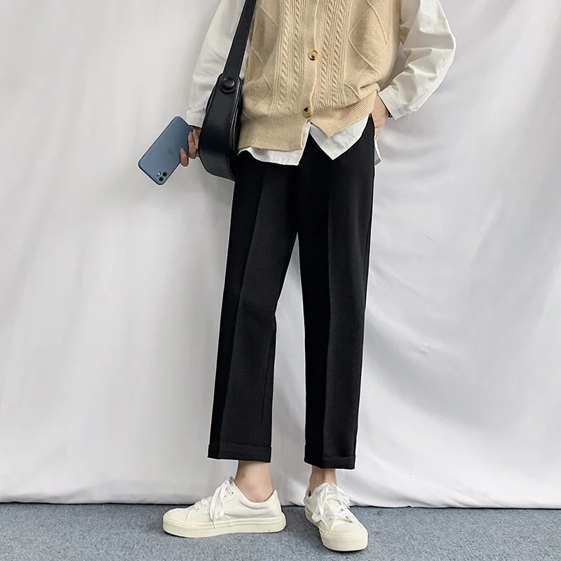 Black Spring Suit Pants Men's Loose Straight Nine-point Pants Casual Business Solid Color All-match Men's Slim Wide-leg Trousers
Black Spring Suit Pants Men's Loose Straight Nine-point Pants Casual Business Solid Color All-match Men's Slim Wide-leg Trousers