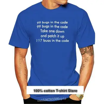 코드 속의 99 버그 Camiseta con estampado de los, para hombre, ropa de calle de manga navideoña, 100% algodón, 7650