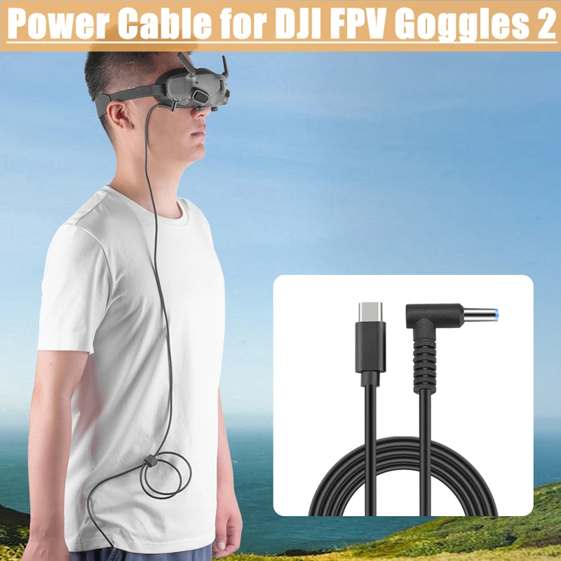 

Power Cable for DJI FPV Goggles 2 Flying Glasses Charging Cable Supply Connect Battery for DJI Avata Drone Accessories