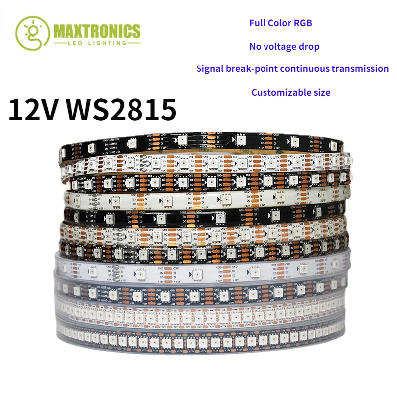 12V WS2815 LED Strip Lights WS2812B WS2813 Updated Individually Addressable LED Dual-Signal 30/60/144 Leds/m
12V WS2815 LED Strip Lights WS2812B WS2813 Updated Individually Addressable LED Dual-Signal 30/60/144 Leds/m