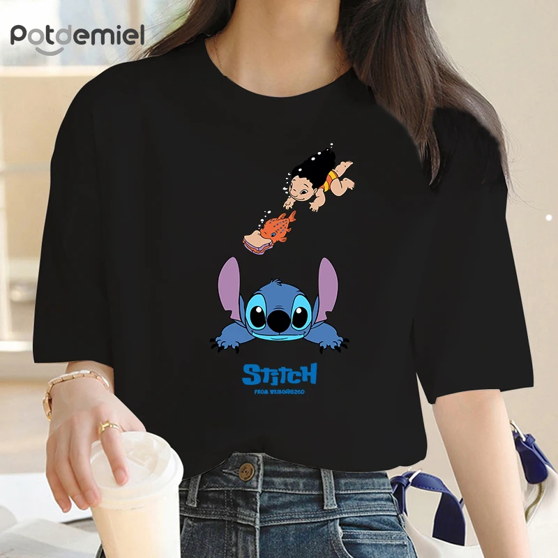Kawaii Cartoon Lilo Stitch T Shirt Women 2023 Summer Tops Stitch Heart Graphic Men Tees T-shirt Female Tshirts Clothing
Kawaii Cartoon Lilo Stitch T Shirt Women 2023 Summer Tops Stitch Heart Graphic Men Tees T-shirt Female Tshirts Clothing