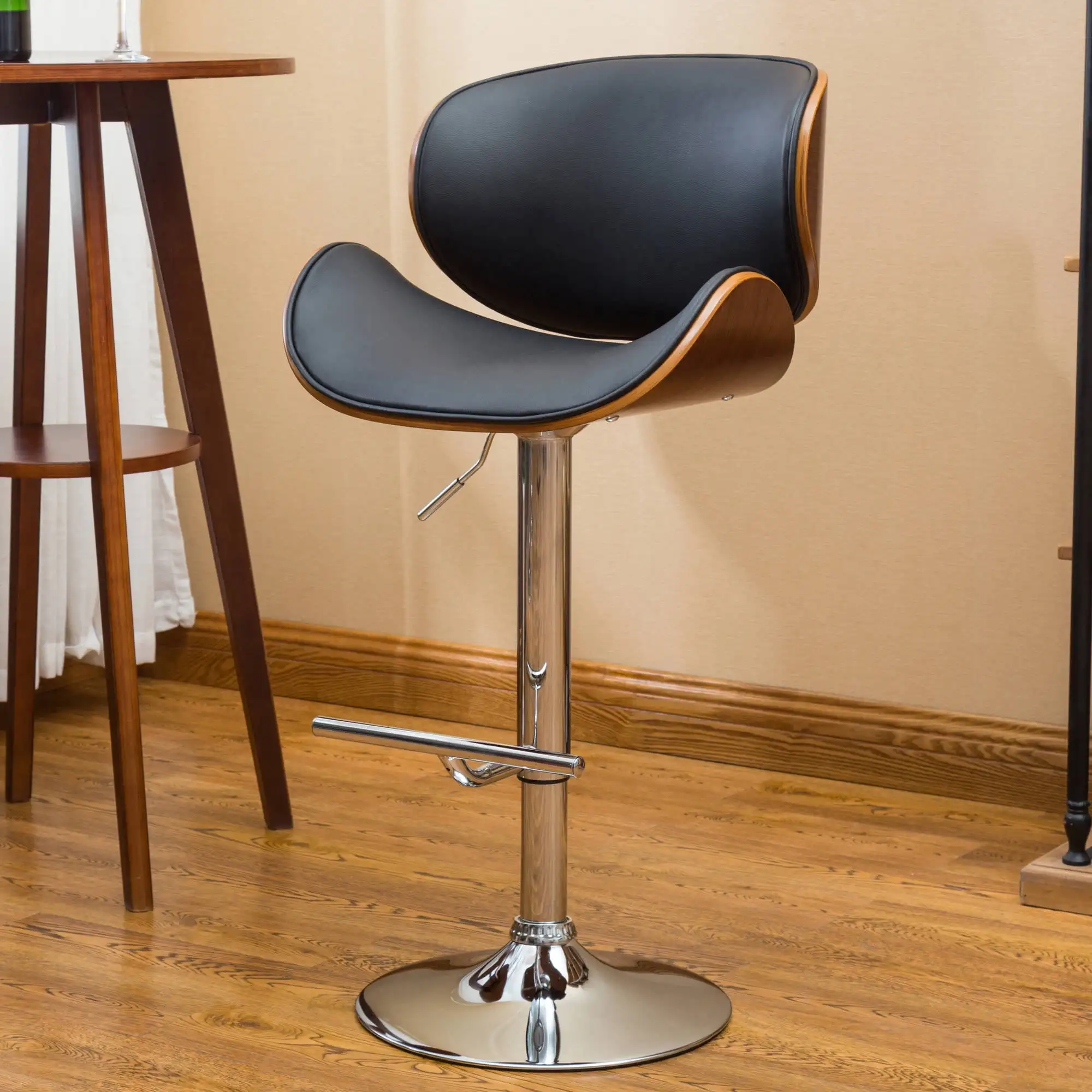 Black Bar Chairs 24"-32" Seat Adjustable Swivel Wood Faux Leather Barstool Chair
Black Bar Chairs 24"-32" Seat Adjustable Swivel Wood Faux Leather Barstool Chair