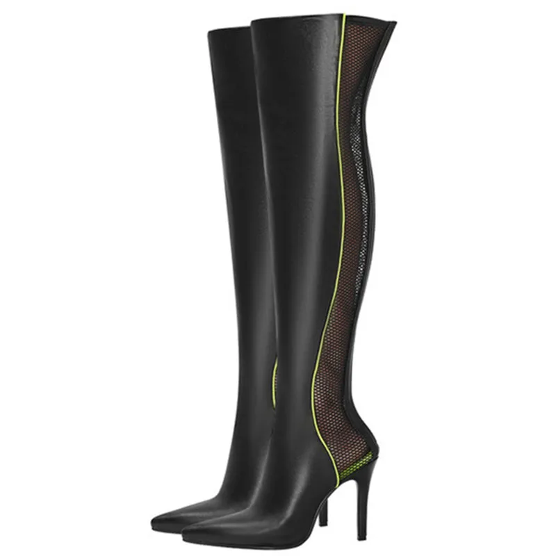 2023 New Mesh Patchwork Women's Over-the-knee Boots Pointed Toe High Heels Zipper Female Shoes Mixed Colors Ladies Long Boots
2023 New Mesh Patchwork Women's Over-the-knee Boots Pointed Toe High Heels Zipper Female Shoes Mixed Colors Ladies Long Boots