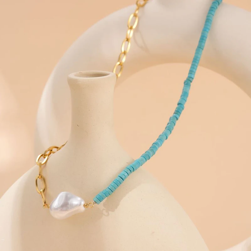 Vintage Bohemian Natural Stone Irregular Imitation Pearl Chain Stainless Steel Fashion Necklaces Jewelry for Women Free Shipping
Vintage Bohemian Natural Stone Irregular Imitation Pearl Chain Stainless Steel Fashion Necklaces Jewelry for Women Free Shipping