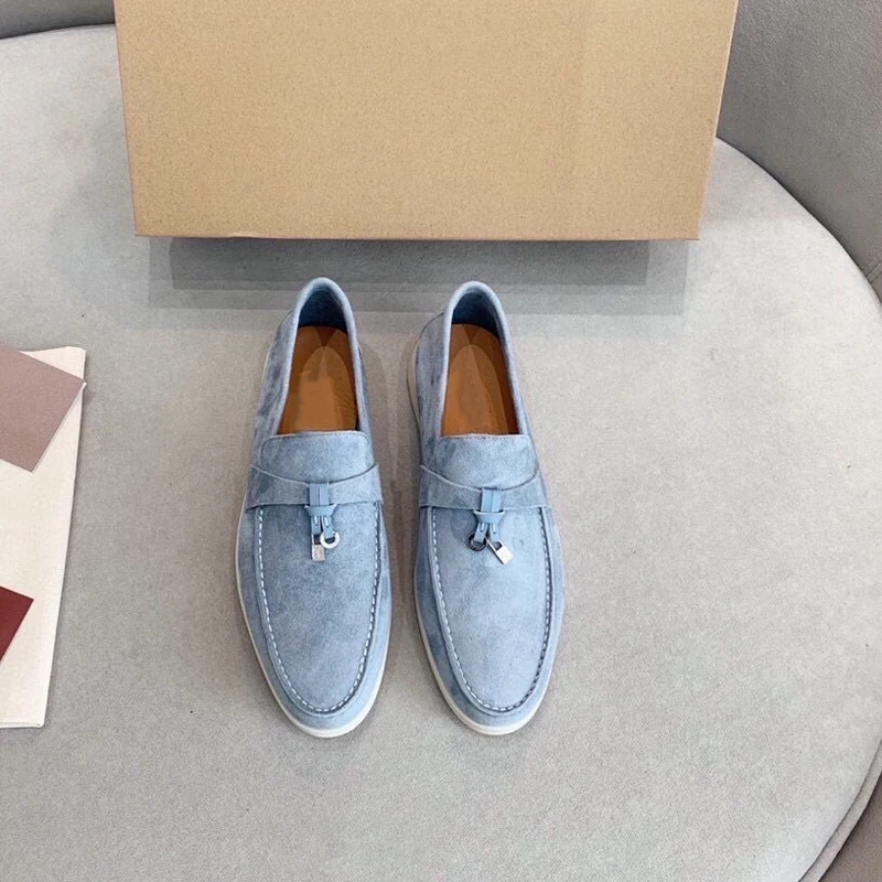 Sheep suede leather women's loafers shoes designer luxury casual shoes Mocasines comfortable walking shoes
Sheep suede leather women's loafers shoes designer luxury casual shoes Mocasines comfortable walking shoes