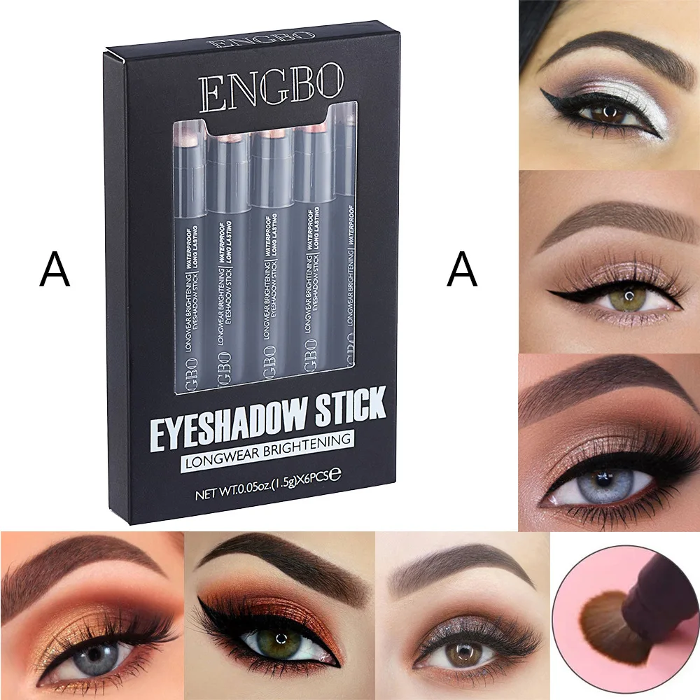 6 pieces/set Eyeshadow Pencil Stick 12 Colors Lasting Glitter Shimmer Eye Shadow Pen Eyeliner Stick Eyes Makeup Tools
6 pieces/set Eyeshadow Pencil Stick 12 Colors Lasting Glitter Shimmer Eye Shadow Pen Eyeliner Stick Eyes Makeup Tools