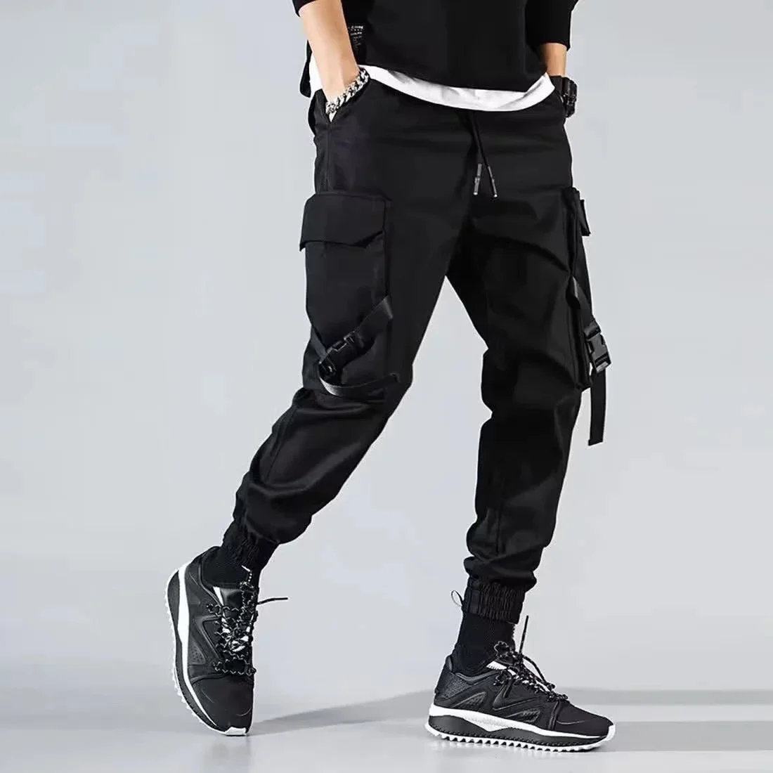 

Overalls men's nine-cent casual pants fashion loose-fitting harem pants men's Korean version of the all-in-one leggings men's sl