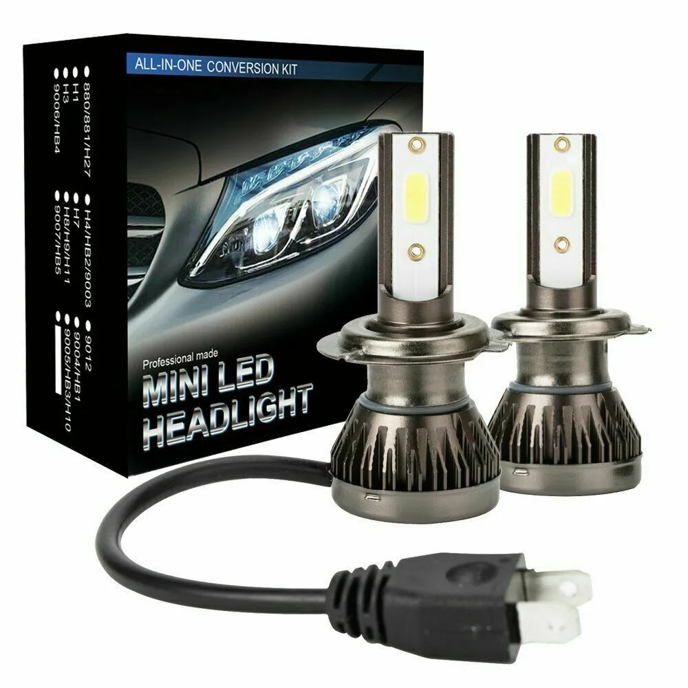 

2Pcs H7 LED Headlight Car Fog Light 200W 20000LM High Low Beam Kit Bulbs 6000K Canbus Error Free Auto Driving Headlamp