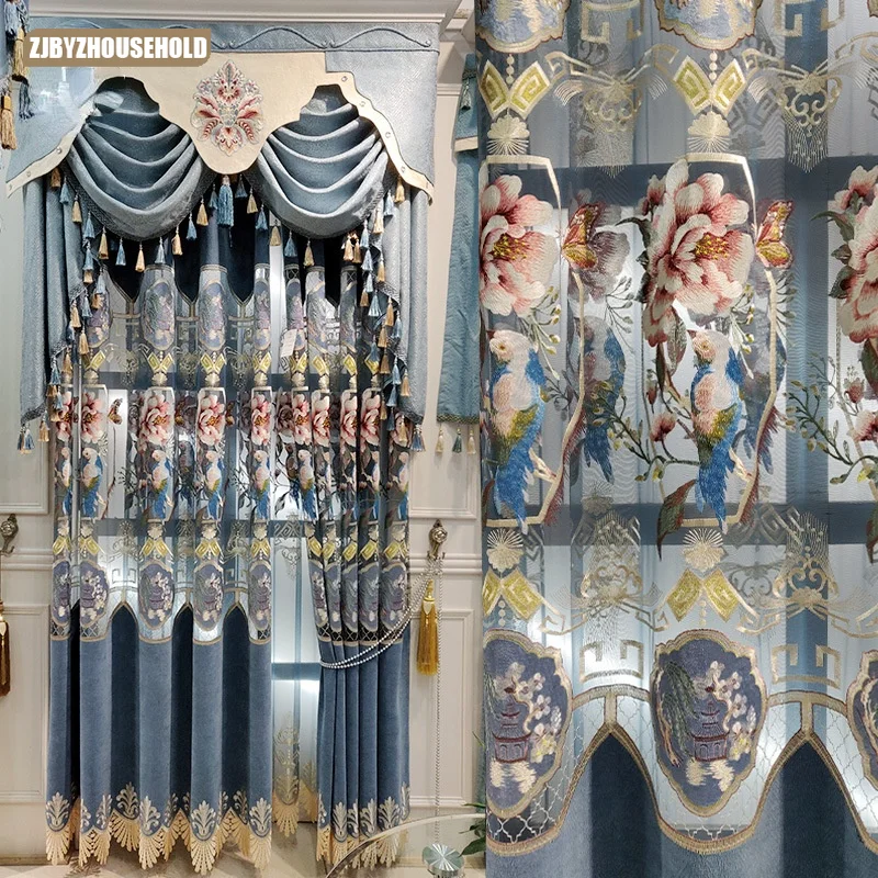 New Chinese Style Luxury Embroidered Cashmere Chenille Thickened Curtains for Living Room Dining Room Balcony Curtains Screens
New Chinese Style Luxury Embroidered Cashmere Chenille Thickened Curtains for Living Room Dining Room Balcony Curtains Screens