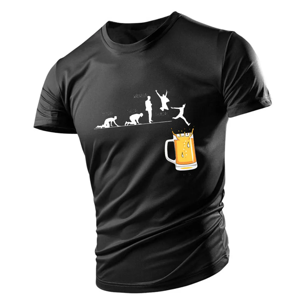 Friday Beer Print Men'S Short Sleeve Casual O-Neck Loose Breathable Sports Fitness T-Shirt Summer Hip Hop Street Jogging Top
Friday Beer Print Men'S Short Sleeve Casual O-Neck Loose Breathable Sports Fitness T-Shirt Summer Hip Hop Street Jogging Top