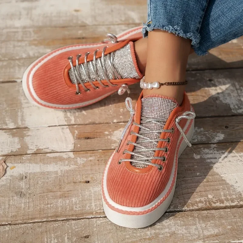 2024 High Quality Ladies Shoes Mid Heel Lace-up Women's Sneakers Mixed Colors Sewing Spring/autumn Classics Vulcanize Shoes 
2024 High Quality Ladies Shoes Mid Heel Lace-up Women's Sneakers Mixed Colors Sewing Spring/autumn Classics Vulcanize Shoes