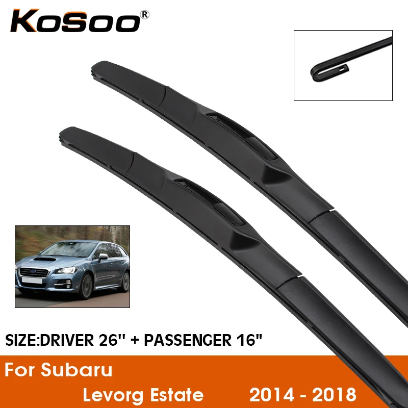 

Car Wiper Blade For Subaru Levorg Estate 2014-2018 Windshield Rubber Silicon Refill Front Window Wiper 26"+16" Auto Accessories