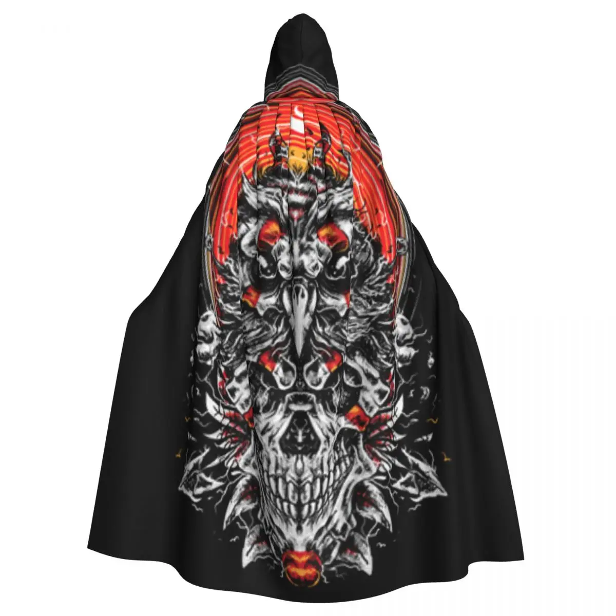 

Witch Cloak Owl And Skull Halloween Cosplay Costume Unisex Adult Cloak Retro Ages Cape