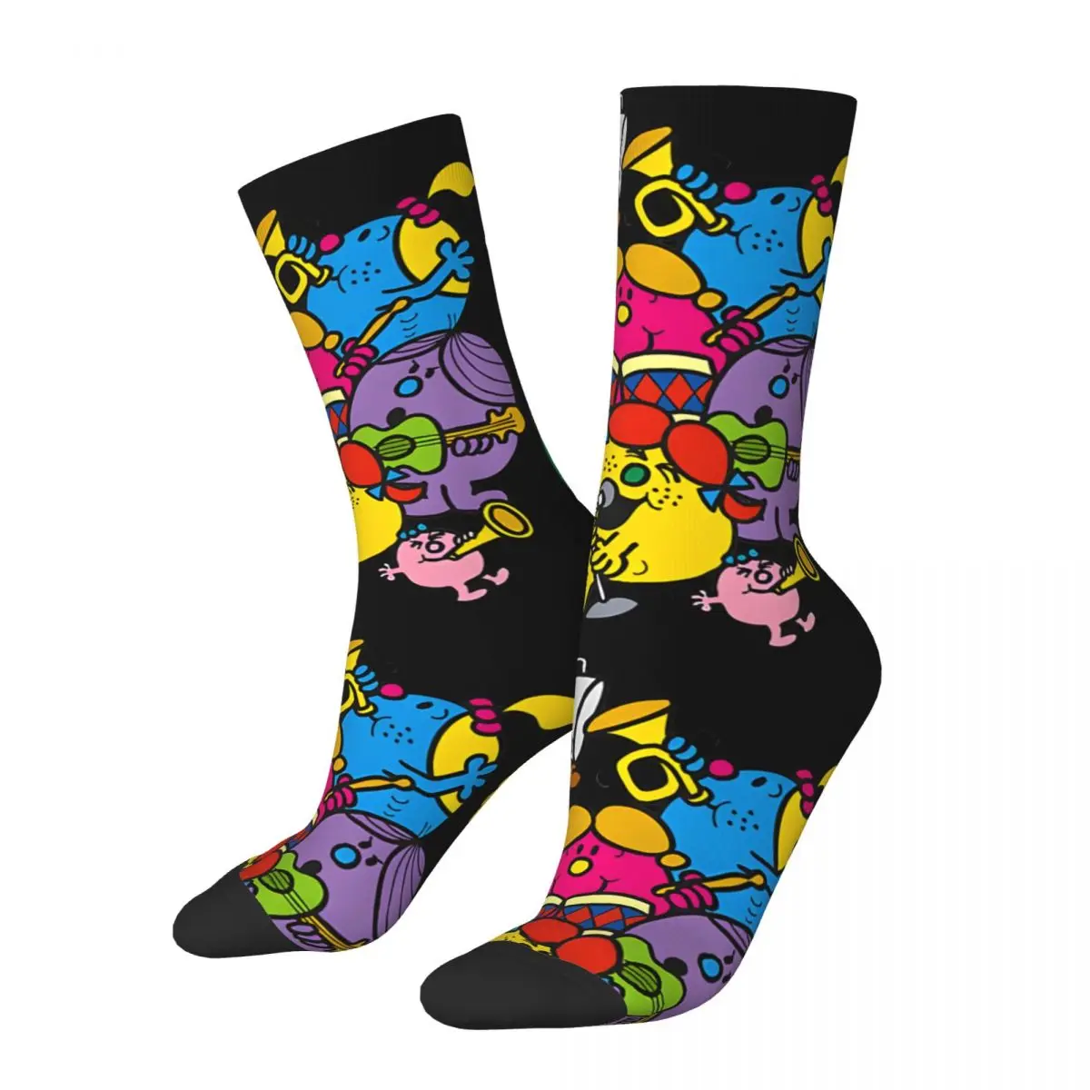 

Hip Hop Retro Friend Crazy Men's compression Socks Unisex L-Little Miss Street Style Seamless Printed Funny Novelty Happy Crew