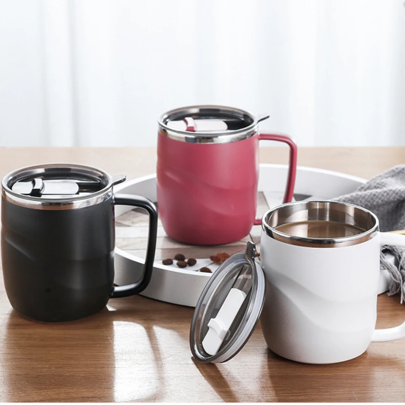 

400ml Stainless Steel Milk Coffee Thermal Mug термокружка Water Bottle Travel Leak-Proof Beer Cups termico with Lid Drinkware