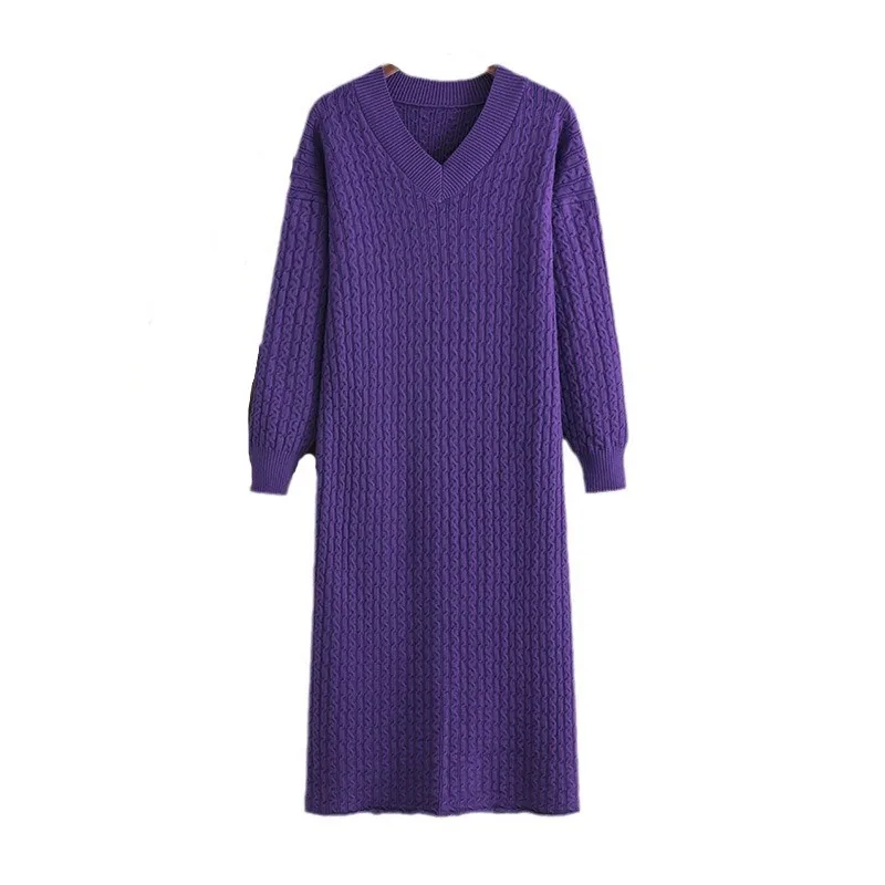 Mid-length autumn and winter knit dress womens 2023 new v-neck twist bottom sweater skirt white
Mid-length autumn and winter knit dress womens 2023 new v-neck twist bottom sweater skirt white