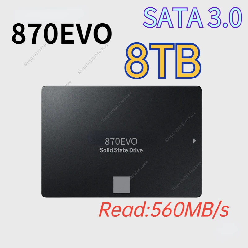 2024 New Original 870EVO SSD Internal Solid State Drive Hard Disk 2.5 Inches SATA III 8TB 4TB 2TB SSD for Desktop Laptops PC PS4
2024 New Original 870EVO SSD Internal Solid State Drive Hard Disk 2.5 Inches SATA III 8TB 4TB 2TB SSD for Desktop Laptops PC PS4