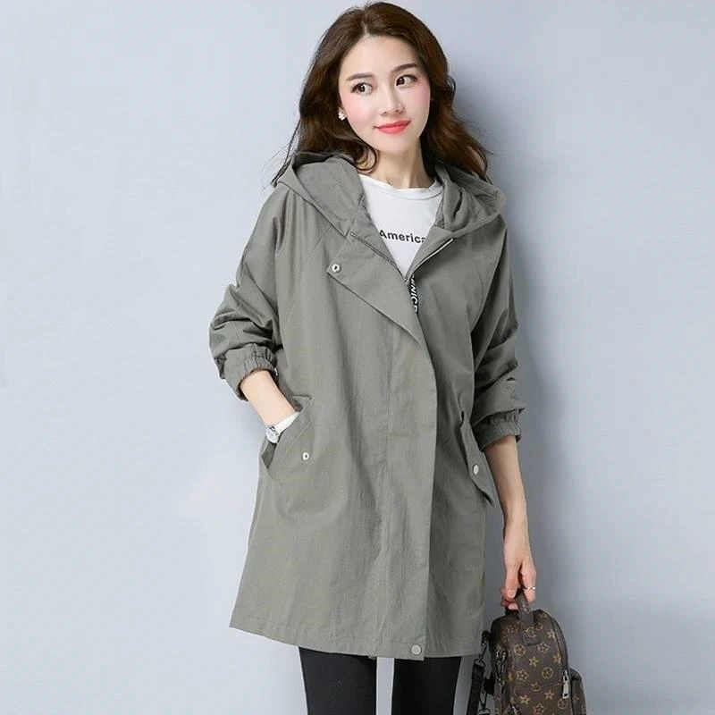 2024 Spring Trench Coat Women's Outerwear Loose 5XL Print Zipper Overcoat Double Layer Lining Windbreaker Female Casual Outwear
2024 Spring Trench Coat Women's Outerwear Loose 5XL Print Zipper Overcoat Double Layer Lining Windbreaker Female Casual Outwear