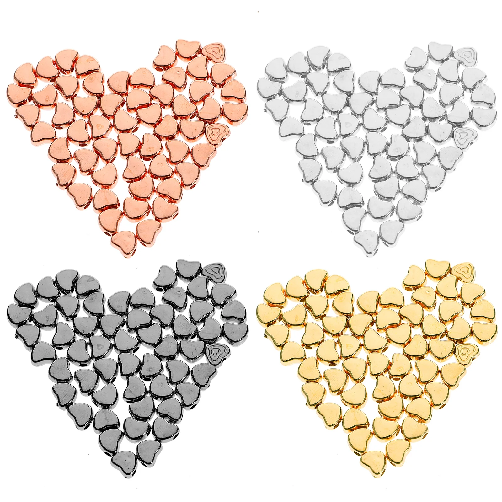 

400pcs Pendant Necklaces Jewelry Making Heart Anklet Charms Heart Shape Charms Beads