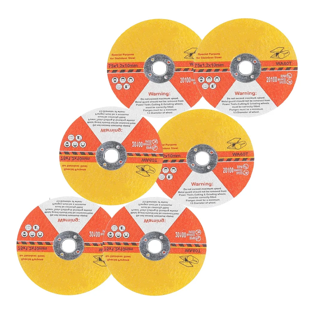 

6pcs 75mm Circular Resin Saw Blade Grinding Wheel Cutting Disc For Angle Grinder Fiber Reinforced Resin Power Tools Accessories