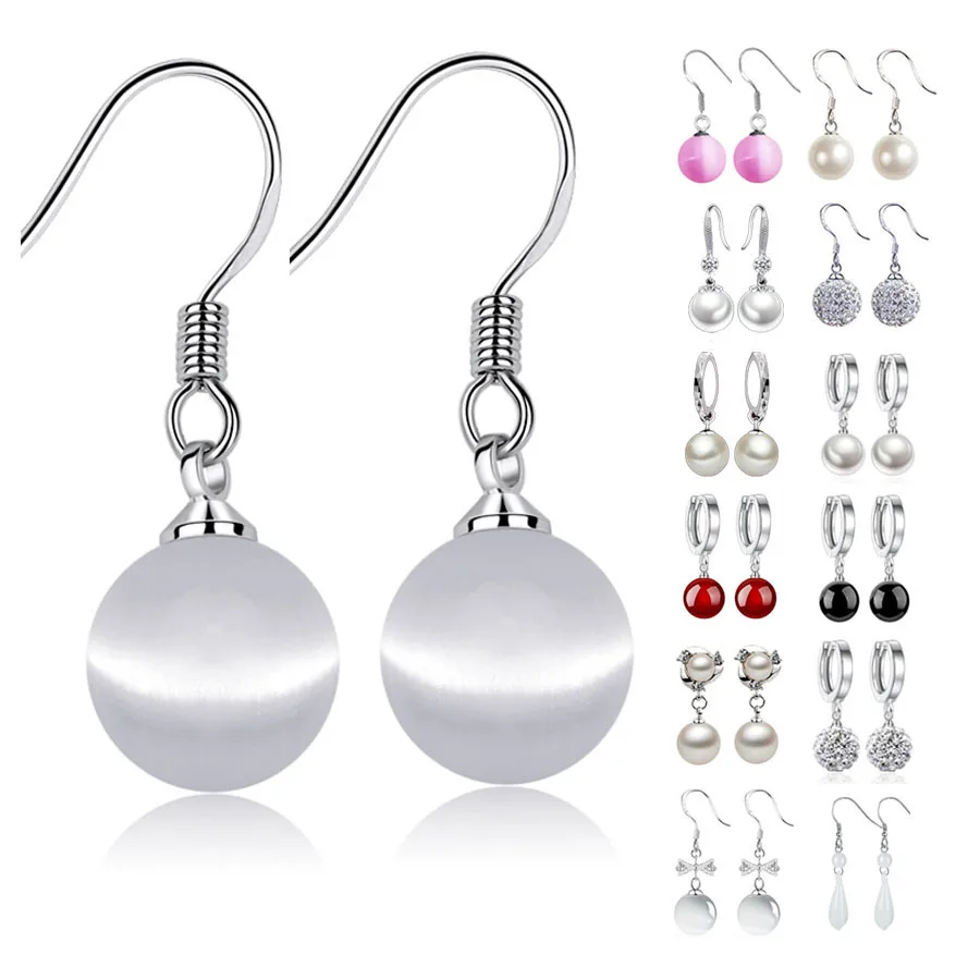 

Korean White Opal Water Drop Earrings For Women Earing Dangle Earring Earings Jewelry Brincos Brinco Oorbellen Pendientes Gift