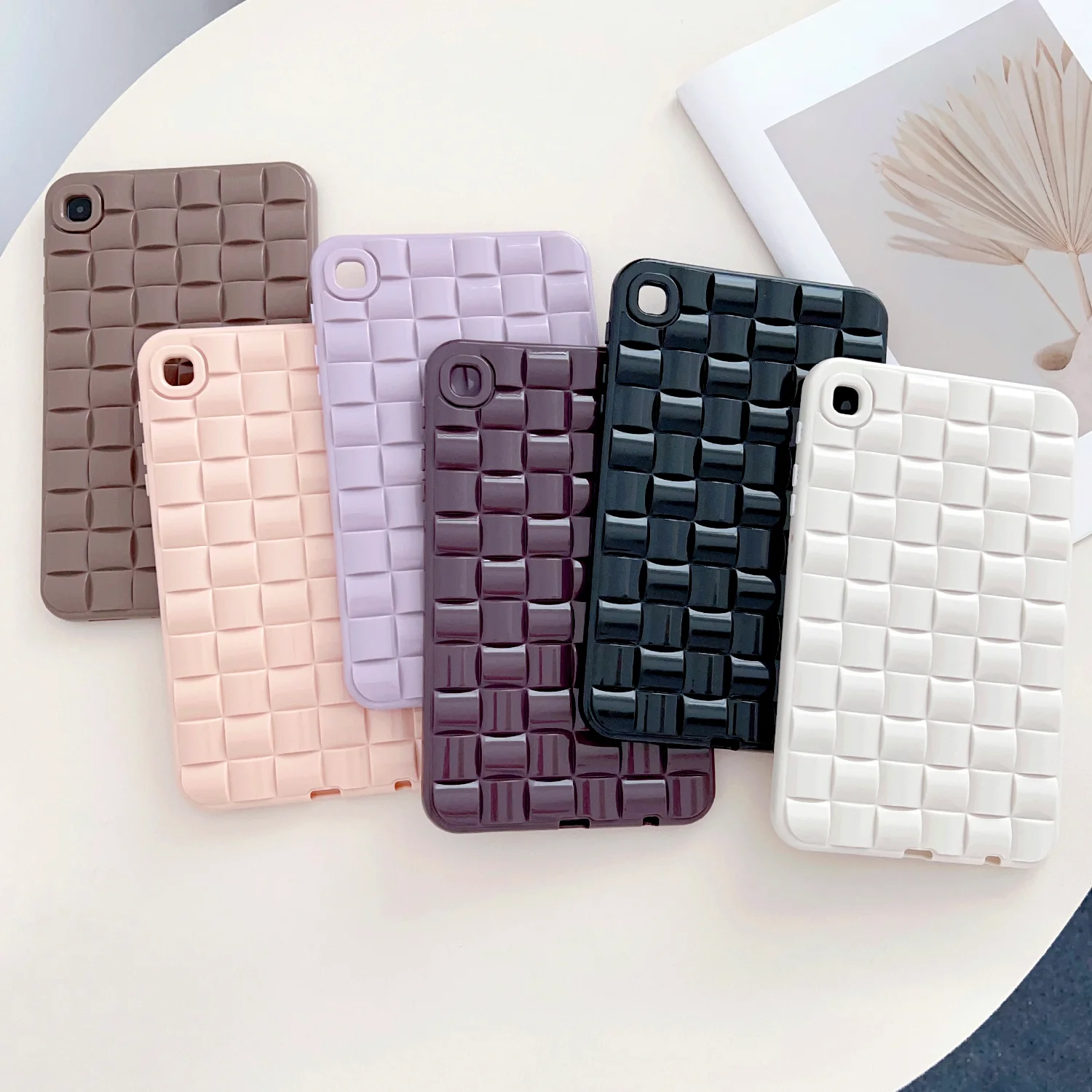 

Water Cube Solid Colour Tablet Case For Samsung Galaxy Tab A7 Lite T220 T225 S6 Lite P610 A8 10.5 X200 X205 Without Cover