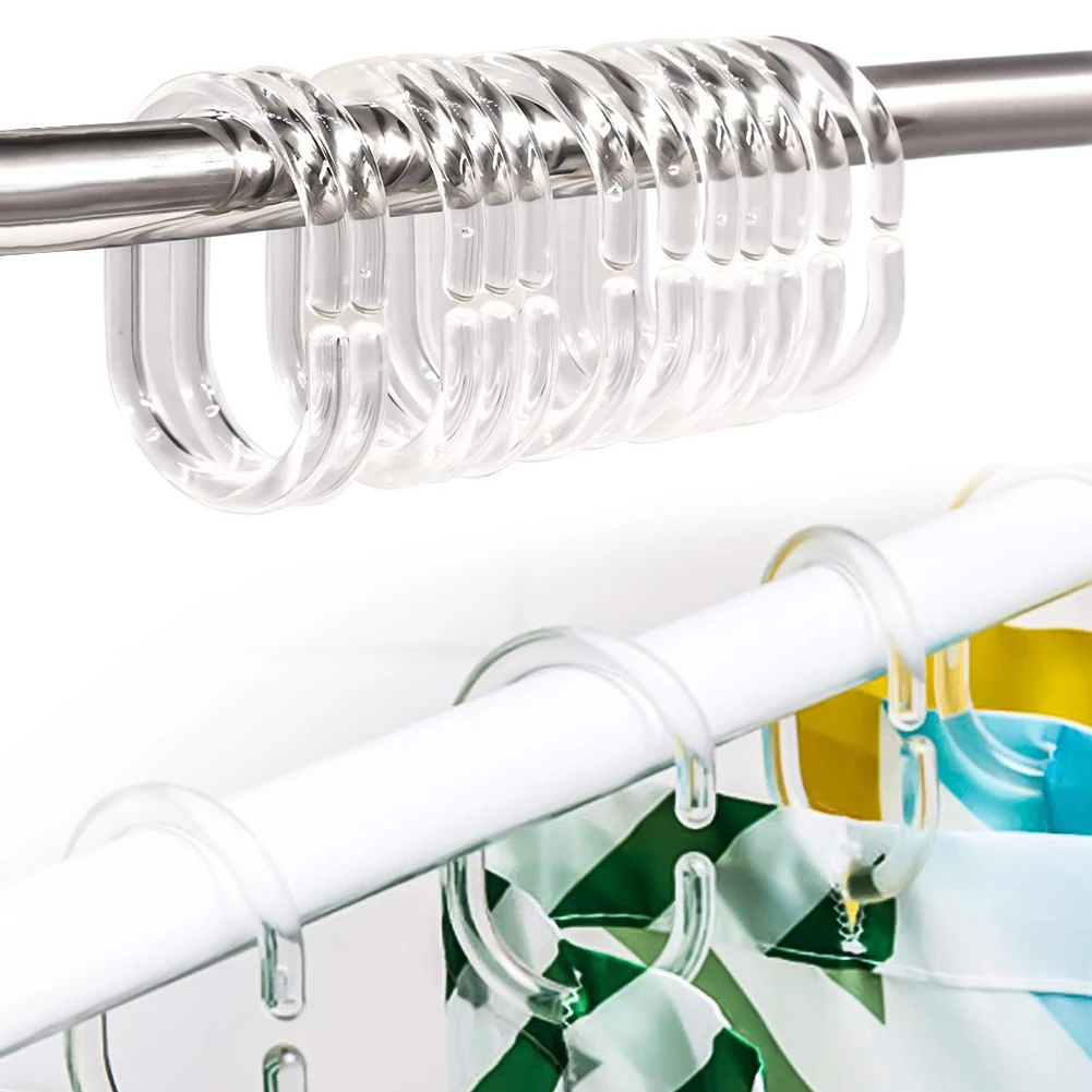 24 Pack Clear Shower Curtain Rings Hooks Bathroom Plastic Pole Rail Guide Hanger Household Bathroom Products Replacement Hooks
24 Pack Clear Shower Curtain Rings Hooks Bathroom Plastic Pole Rail Guide Hanger Household Bathroom Products Replacement Hooks